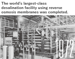 The world's largest-class desalination facility using reverse osmosis membranes was completed